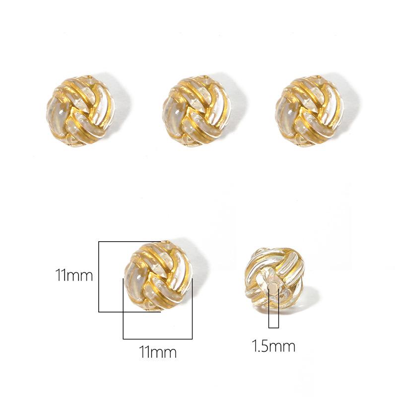 Baroque Gold-painted Acrylic Beads for DIY Necklace & Bracelet Accessories