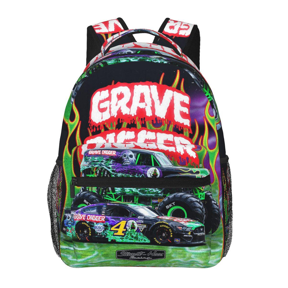 Klassischer Monster Jam Truck Muster Rucksack Heißer Verkauf Tagesrucksack Große Kapazität Kinder BuchRucksack Schultasche Umhängetaschen für Männer One Size
