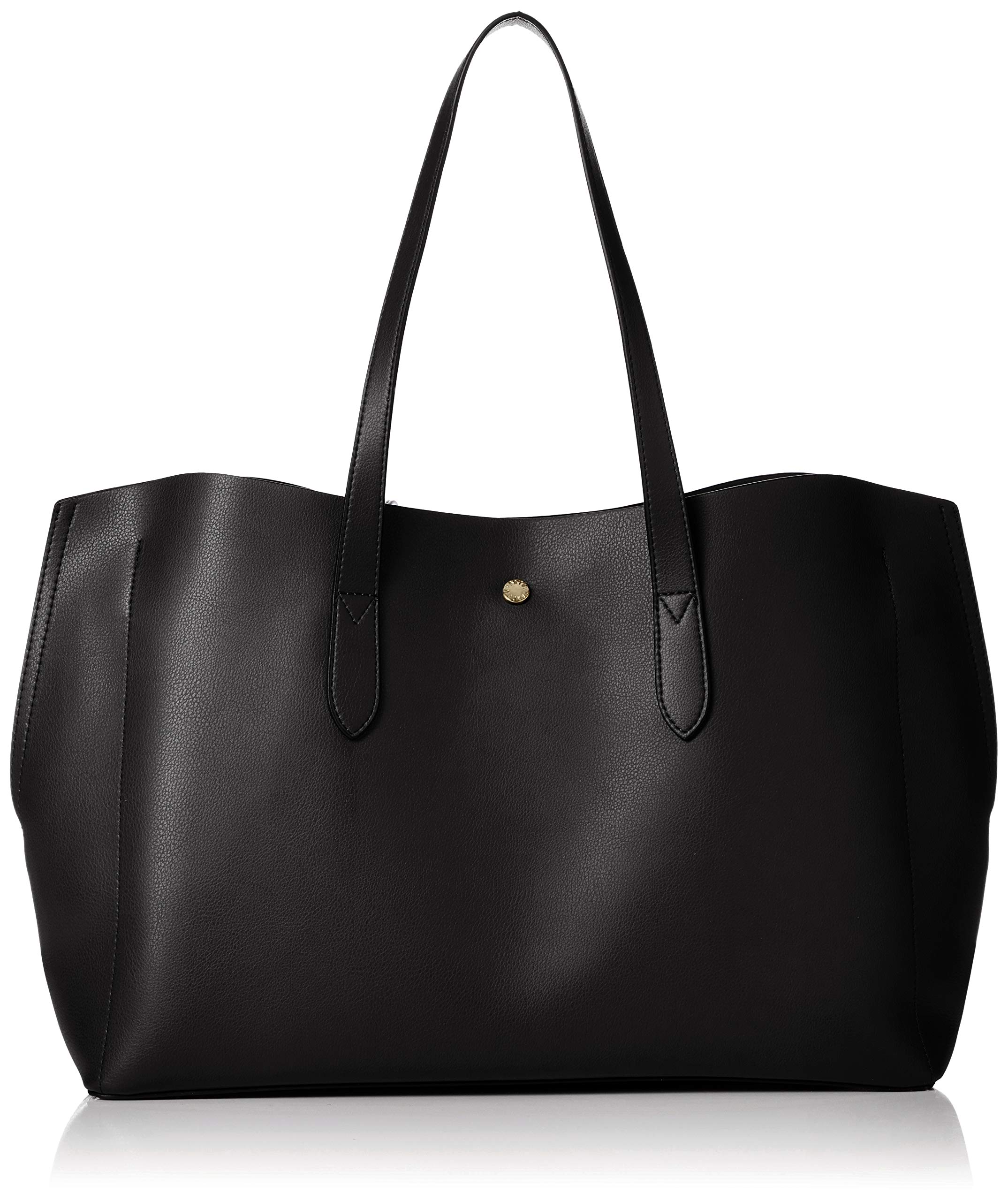 Сумка-тоут Legato Largo LH-P0003 Легкая Составная Кожа PU Сумка-тоут формата А4 с 5 Карманами, Женская, Черная