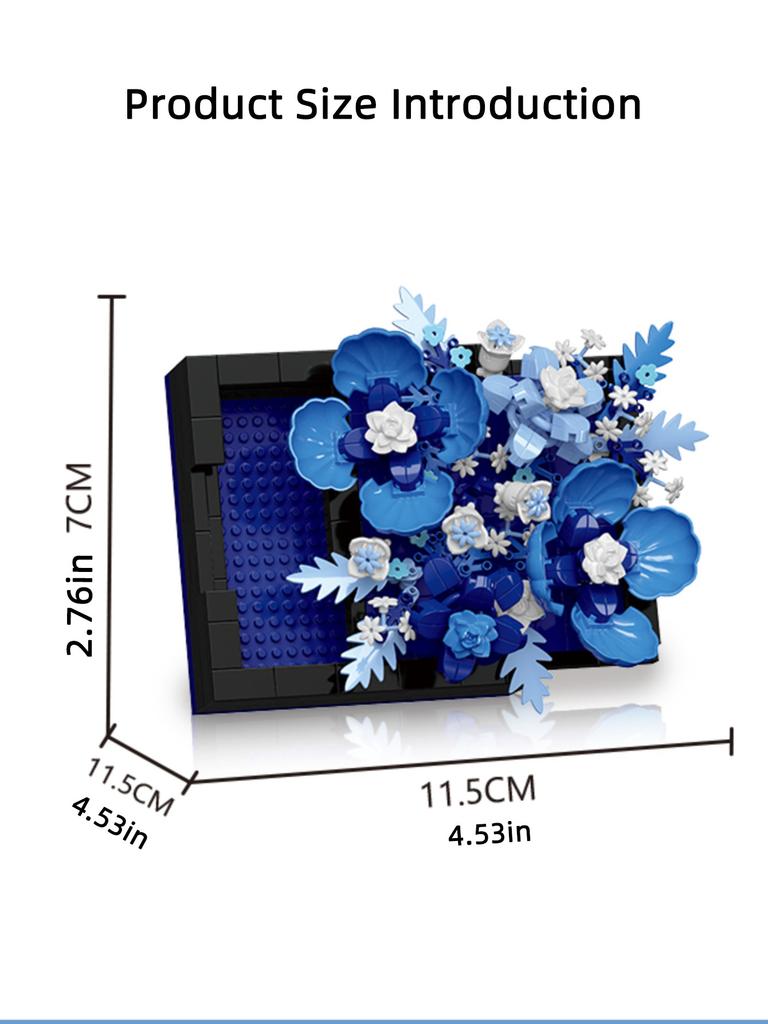 5 verschiedene Arten von Blumenkasten-Bausteinen, Spielzeug für immerblühende Blumen, DIY-Schreibtischdekoration, Geburtstagsgeschenk, Festtagsgeschenk