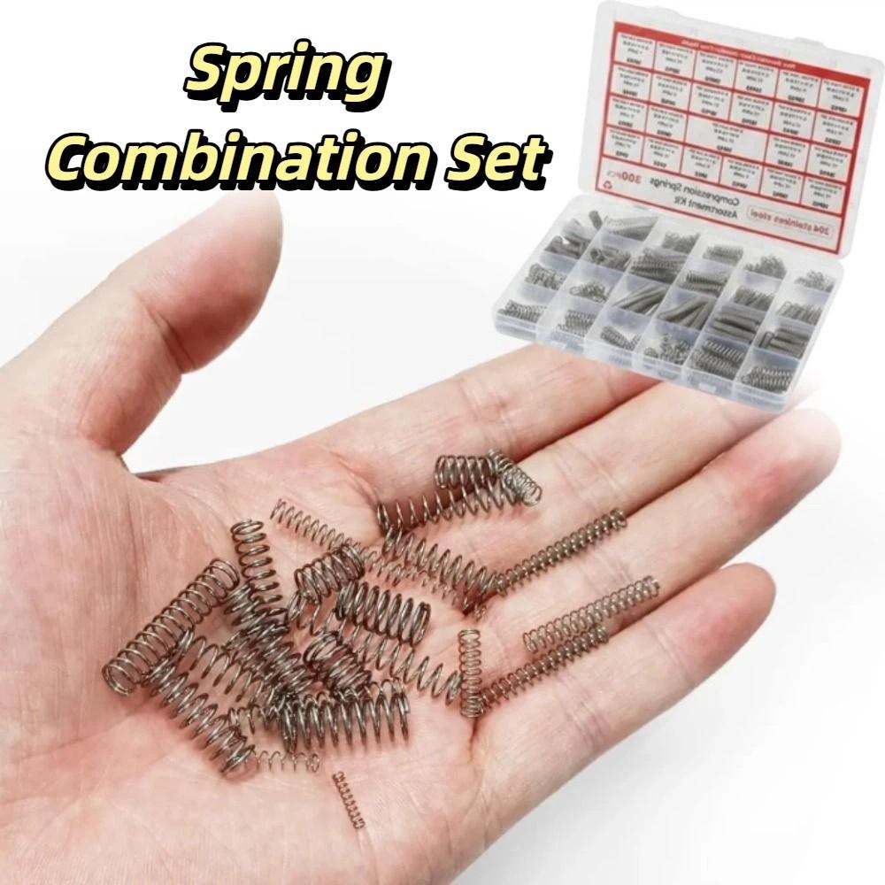 304 Stainless Steel Compression Spring Kit 24 Sizes Premium Stainless Steel Tension Spring Kit Assortment 300PCS