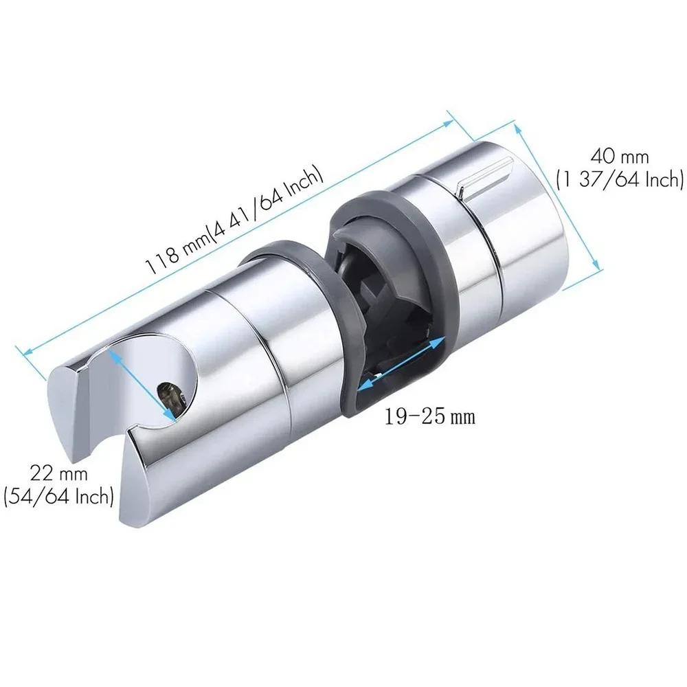Shower Bracket Shower Rail Holder Adjustable 18~25mm ABS Chrome Shower Head Holder Bathroom Accessories Universal