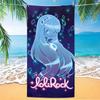 Anime LoliRock Towel Polyester Beach Towel Quick Dry Sand Free Bath Towel for Summer Pool Travel Vacation