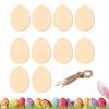 Wood Ornament Blanks Easter Eggs Paintable Holiday Pendants Wood Cutouts for School Party Home Bedroom Apartment Family