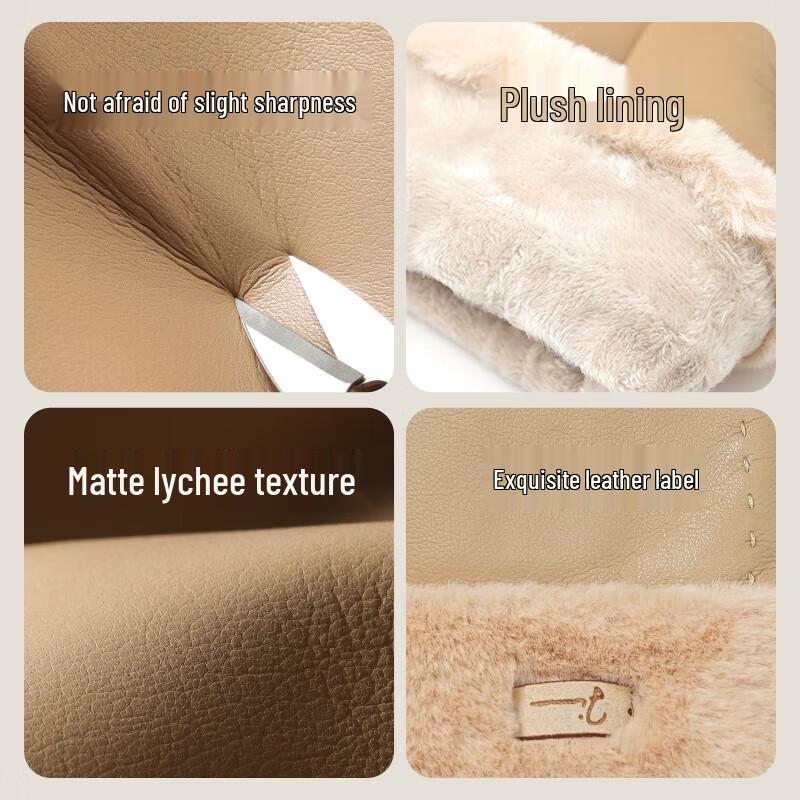 JIUMU Women's Autumn Winter Fleece Lined Touchscreen Gloves