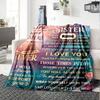 Sister'S Love Through Distance Blanket Personalized Name Soft Warm And Versatile For Sofa Bed Office And Travel Machine Washable Comfortable In All