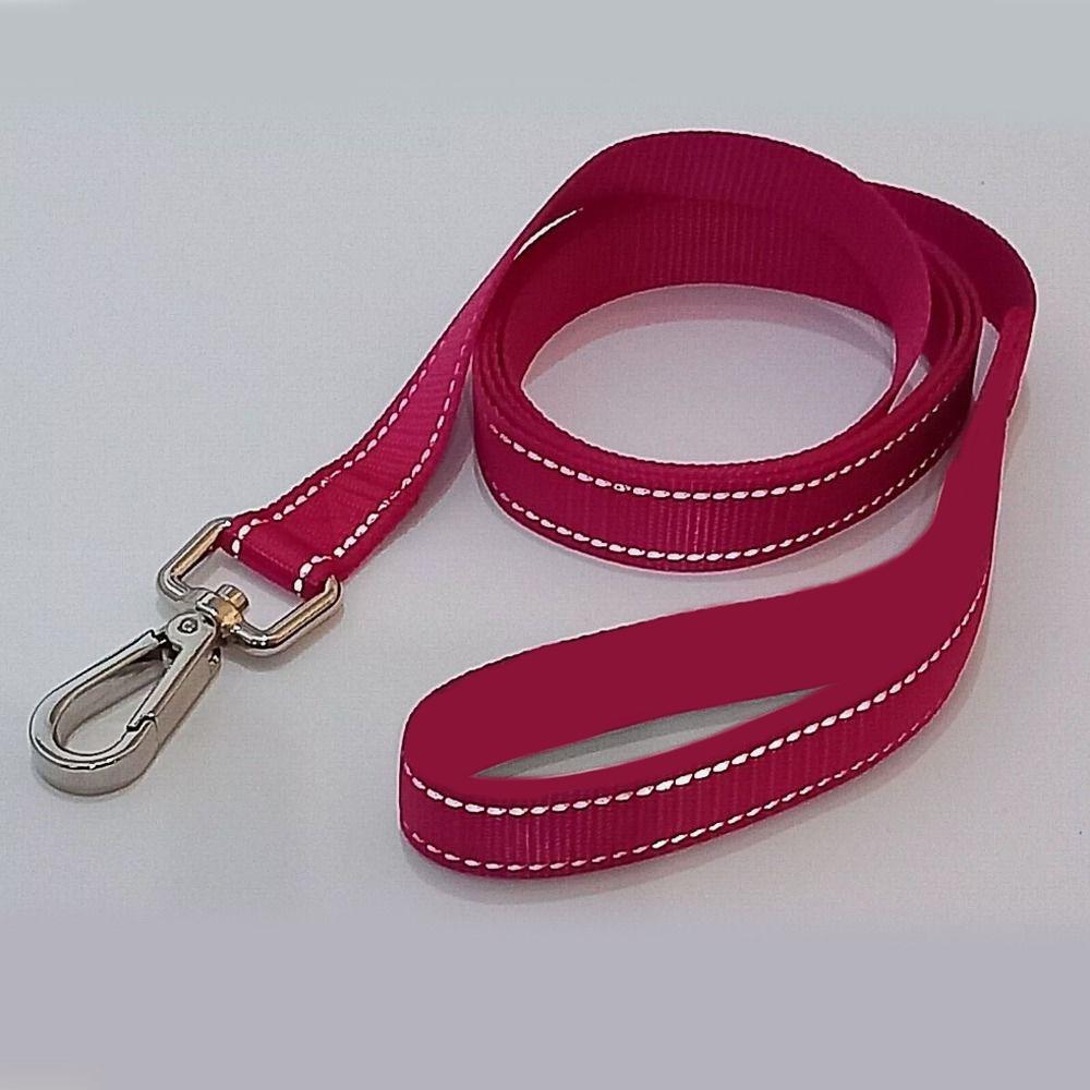 

Nylon Dog Lead Strong Tracking Leash Hot Dog Training Lead for Dog rose red-1.5x120cm