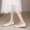 Lan Cabinet grandma shoes women's flat bottom spring and summer 2025 new shallow single shoes Doudou shoes gentle wind not tired feet women's shoes