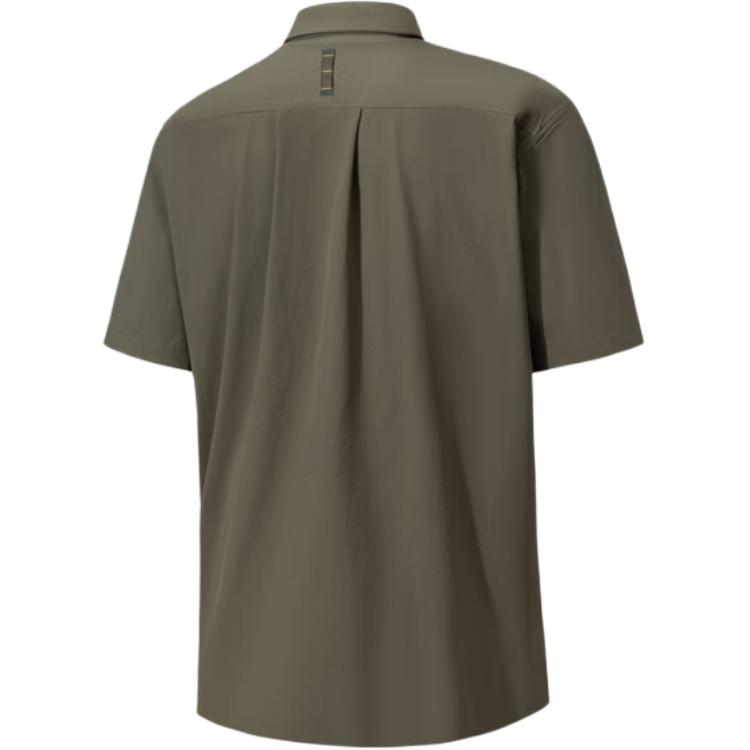 Anta Champion Outdoor Travel Series Casual Solid Color Loose Fashion Short Sleeve Shirt Men shirts 152620124-3