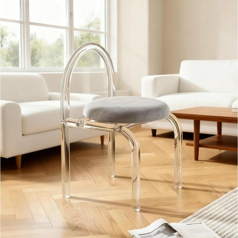 Moderner Klarer Acrylstuhl - 1 Stück Transparenter Vielseitiger Sitz für Schlafzimmer, Schminktisch & Esszimmer, Minimalistisches Langlebiges Design