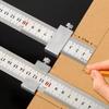Steel Positioning Limit Block Durable Adjustable Measuring Marking Gauge Lightweight Ruler Scriber Locator Line Marking