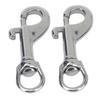2pcs Single Ended Design Rotating Snap Hook 65mm Length Swivel Eye Snap Hook  Dog Leash