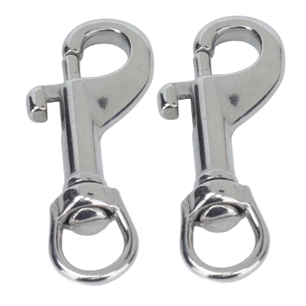2pcs Single Ended Design Rotating Snap Hook 65mm Length Swivel Eye Snap Hook Dog Leash
