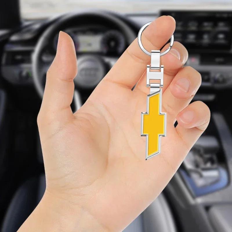Auto Zinklegierung Schlüsselanhänger Anti-Verlust Schloss Schlüsselring Schlüsselhalter für Chevrolet Corvette Silverado Equinox Camaro Tahoe Suburban Cruze