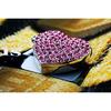 Crystal Bling Sparking Car Fragrance Heart Car Diffusser Air Freshener with Vent Clip(Pink)