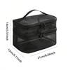 Double Layer Mesh Makeup Bag, Wash Bag, Women's Portable New Large Capacity Storage Bag, Cosmetics Storage Bag