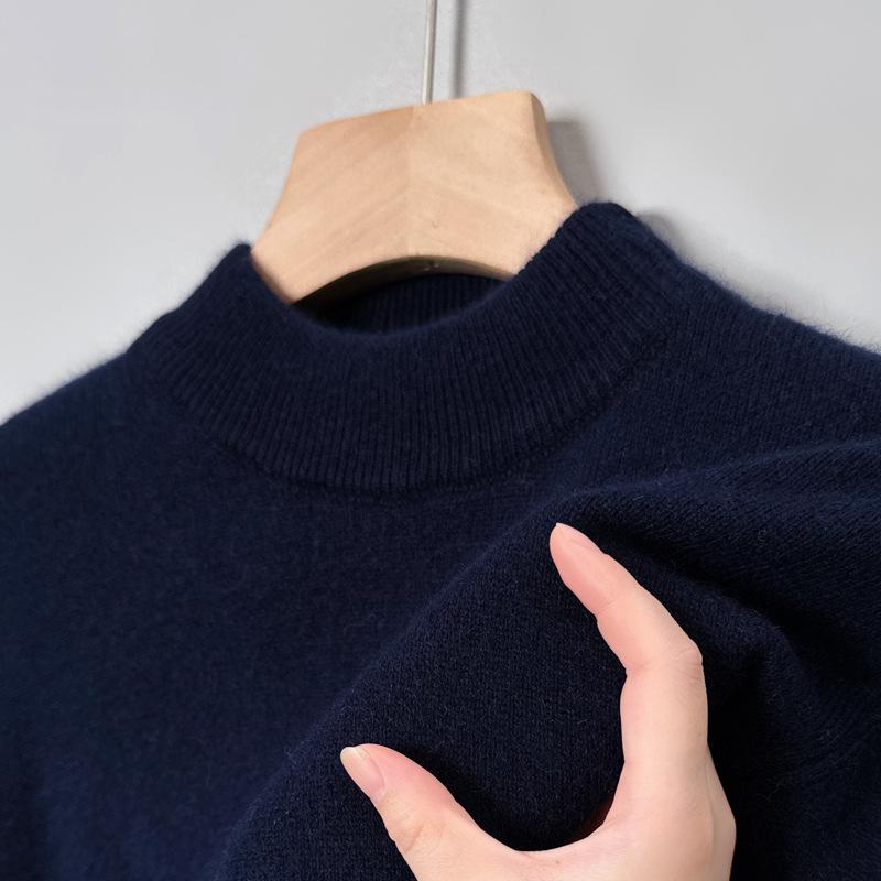 Men's Winter Knit High Collar Warm Shirt, 500g