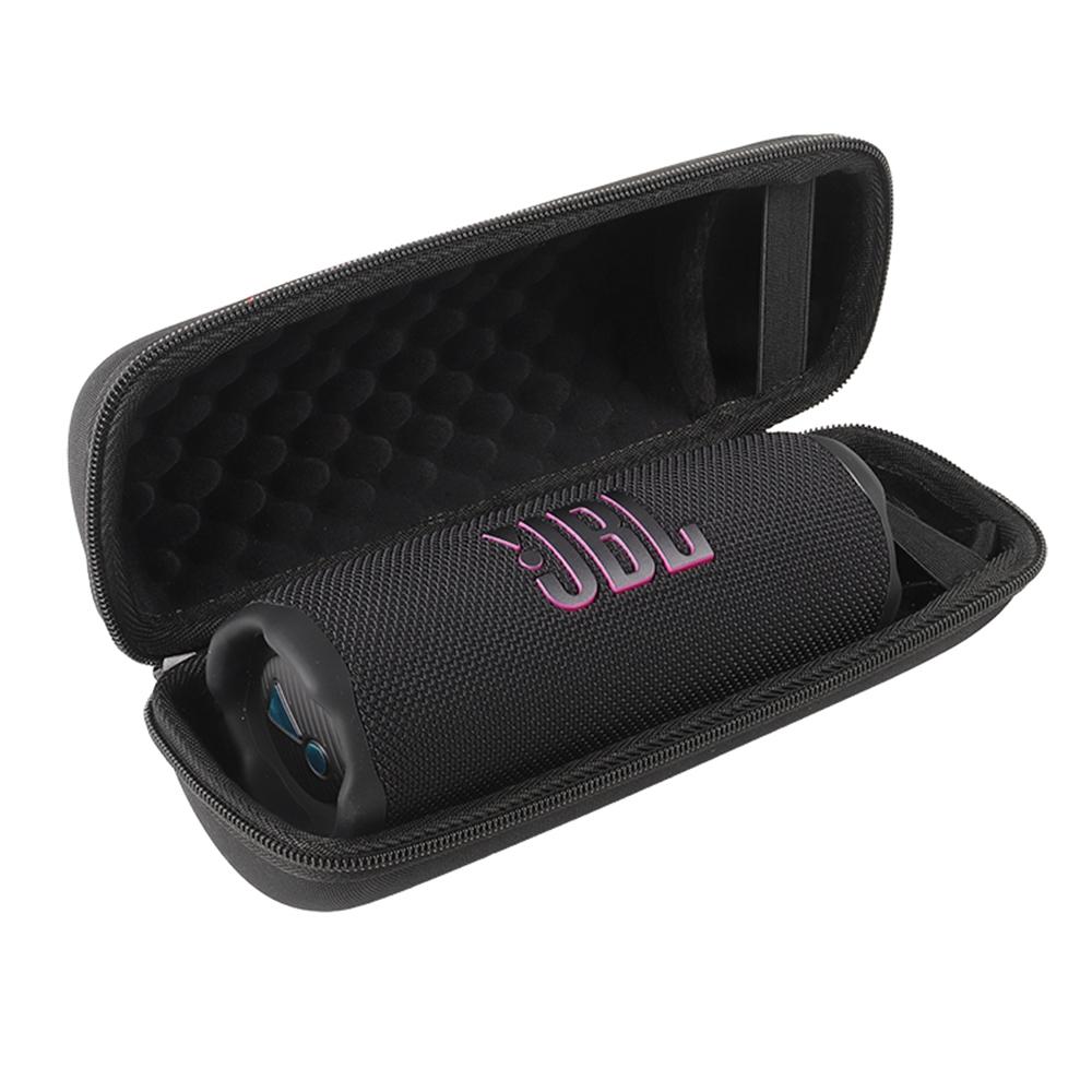 For JBL Flip 7 Flip 6 Flip 5 Speaker Case Shockproof Storage Bag with Carabiner and Shoulder Strap
