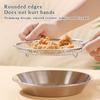 Stainless Steel Round Drain Tray Oven Safe Nonstick Oil Draining Baking Pan for Low Fat Cooking Meals