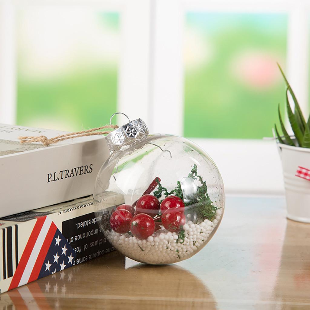 Dekoration Transparent Weihnachten DIYT Kugel Festival Anhänger Geschenk Hohlkugel