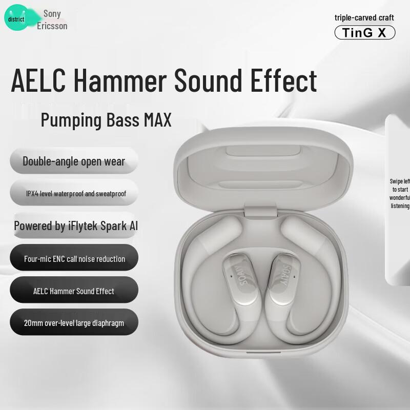 

Soyee TinG X Open-Ear AI Smart Ear-hook Bluetooth Earbuds