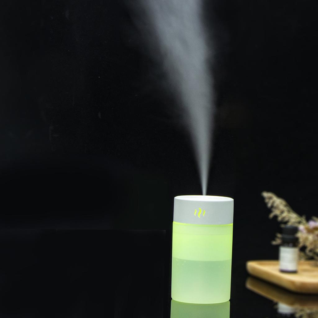 Mini Humidifier 260ml Colorful LED Light USB Charge Simple White Portable Desk Humidifier for Bedroom Office Car