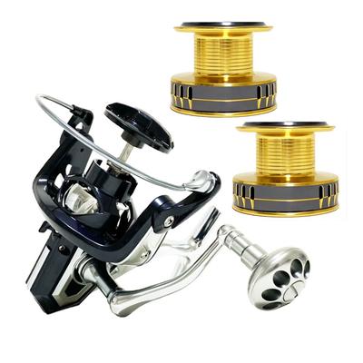 Oruldo Fishing Tackle Spinning Reel [Super Gorildo] Compatible with 3000-5000 Reels & Two Spools, 3000 Reel Size, for Sea Bass, Yellowtail, Hamachi,