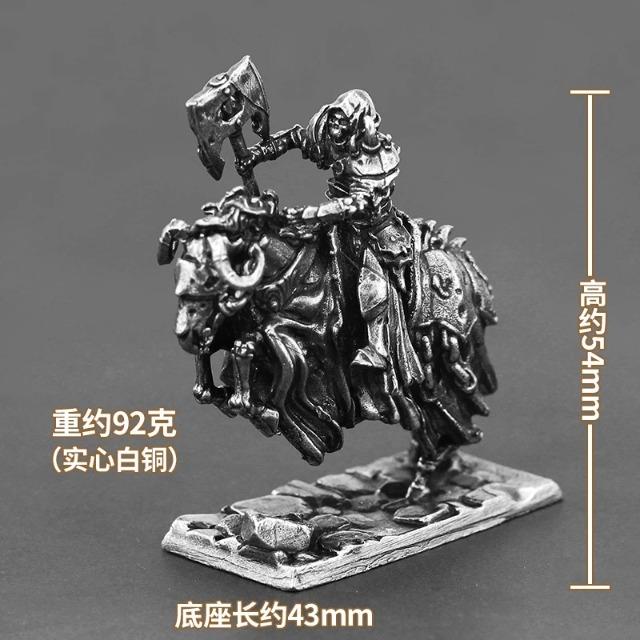 Undead Knight Metal Figurine Skeleton Warrior Miniature Wargaming Car Dashboard Ornament Desk Decor Collection Present Him
