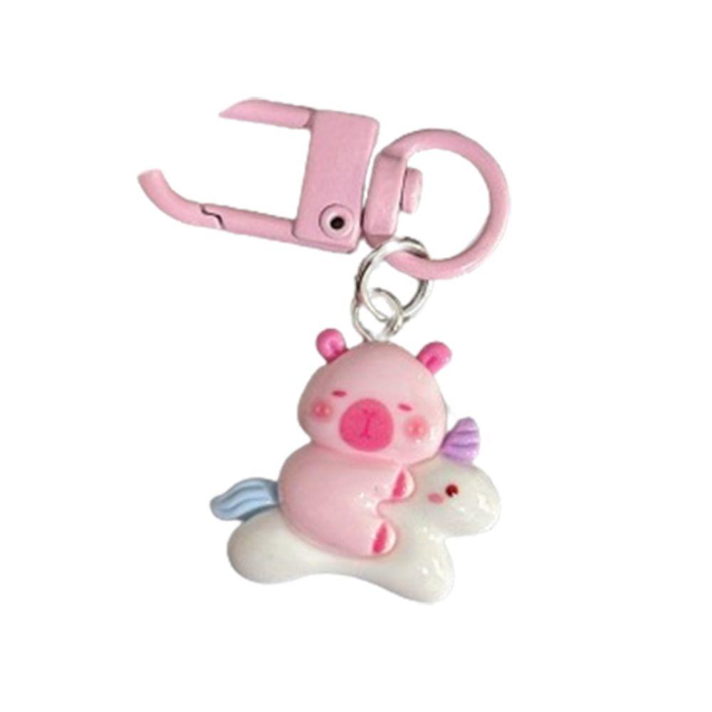 

Cute Capybara Bag Hanging Creative Animal Keyring Pink Capybara Keychain Bag Hanging Style B