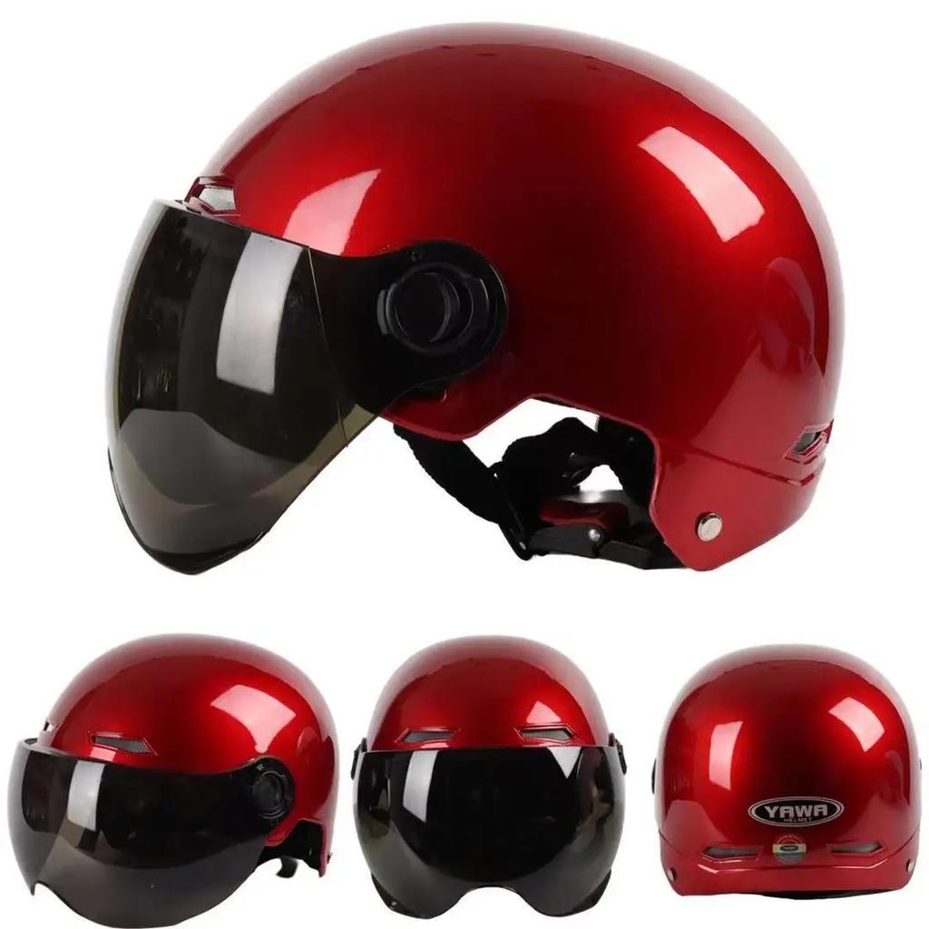 Helmet For Electric Motorcycle Man Woman Helmet Sun Protection Anti-UV Lightweight Half Helmet 4 Layers Of Protection Moto Casco