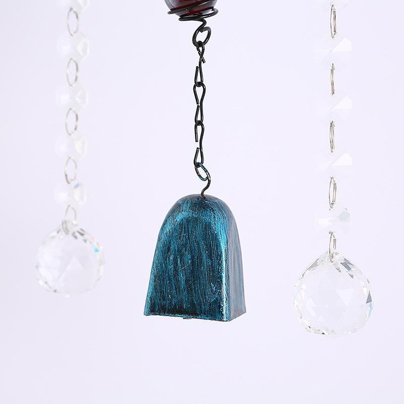 Bogen Windspiele Ornamente Zuhause Pastoral Farbdruck Schmetterling Doppelte Kristallkugel Glocken Ornamente