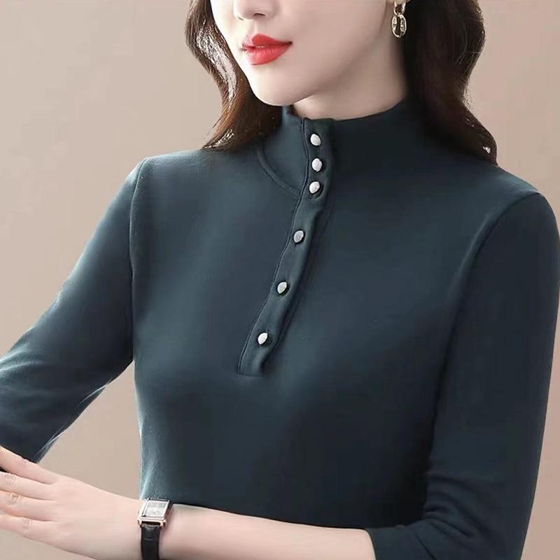 

Double-sided German Velvet Long Sleeve Base Layer with Button Collar M [up to 100 kg] темно-зеленого