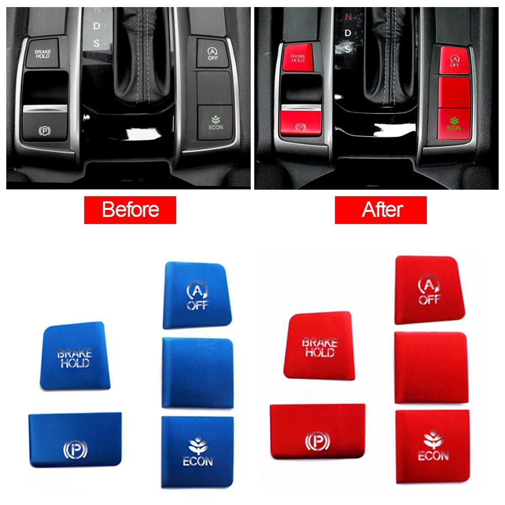 Electronic Handbrake Patch Central Control Panel Decoration Modification Accessories Supplies for Honda Civic 10th 2016 20 2024