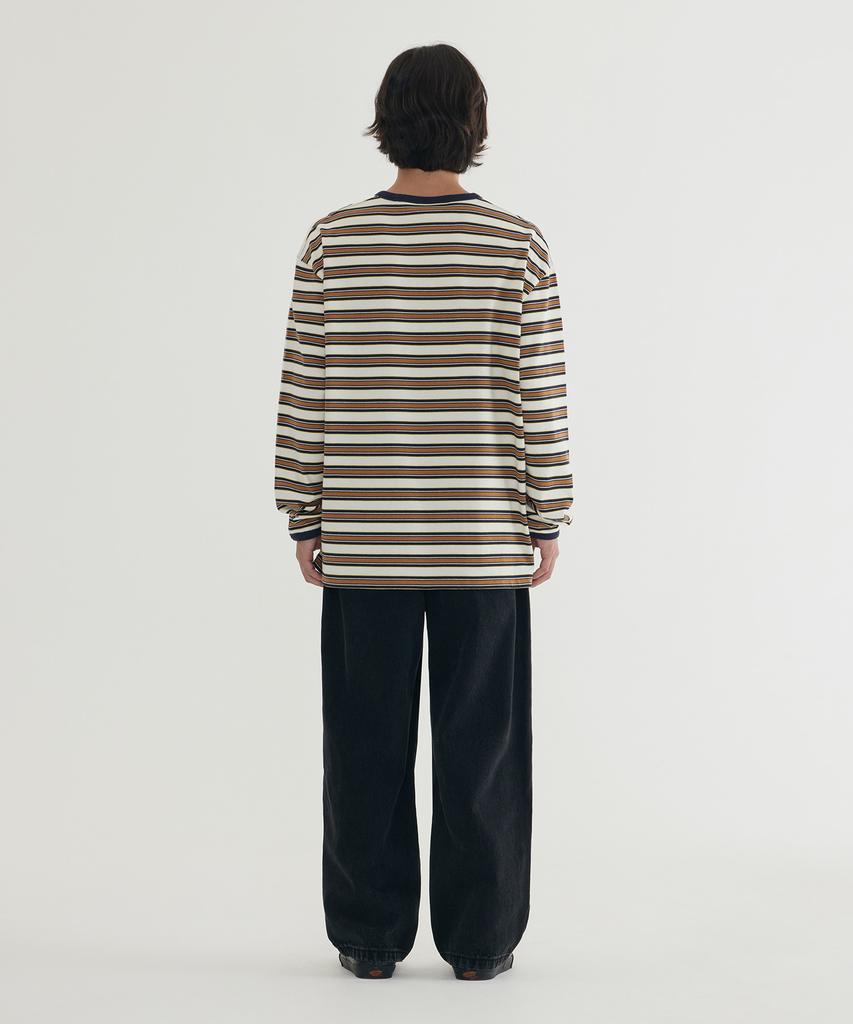 Covernat Multi-Stripe Long Sleeve Beige