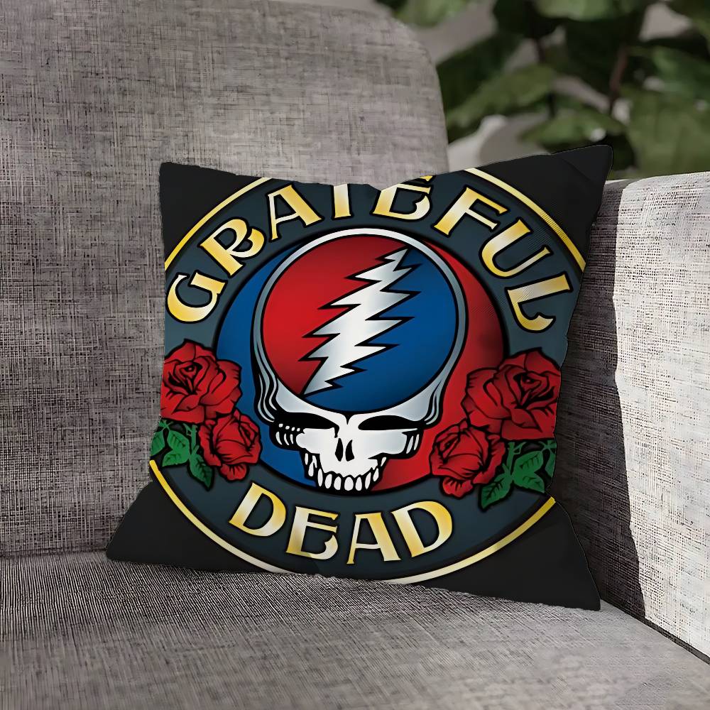 G-Grateful Rock D-Dead Throw Pillow Case For 30x30cm 40x40cm 45x45cm 50x50cm 55x55cm Square Sofa Pillowcase Shell