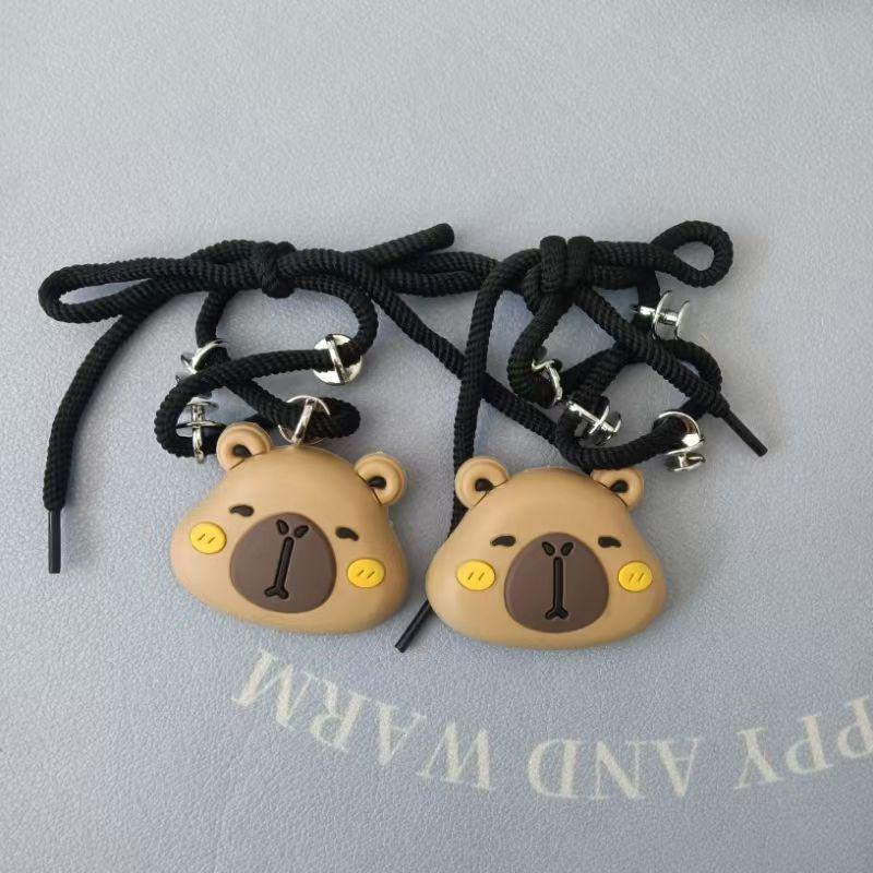 1 Sada Přívěsků na Boty ze Série Kapybara pro Dřeváky, Bublinkové Pantofle, Sandály, PVC Ozdoby na Boty, Sponové Doplňky