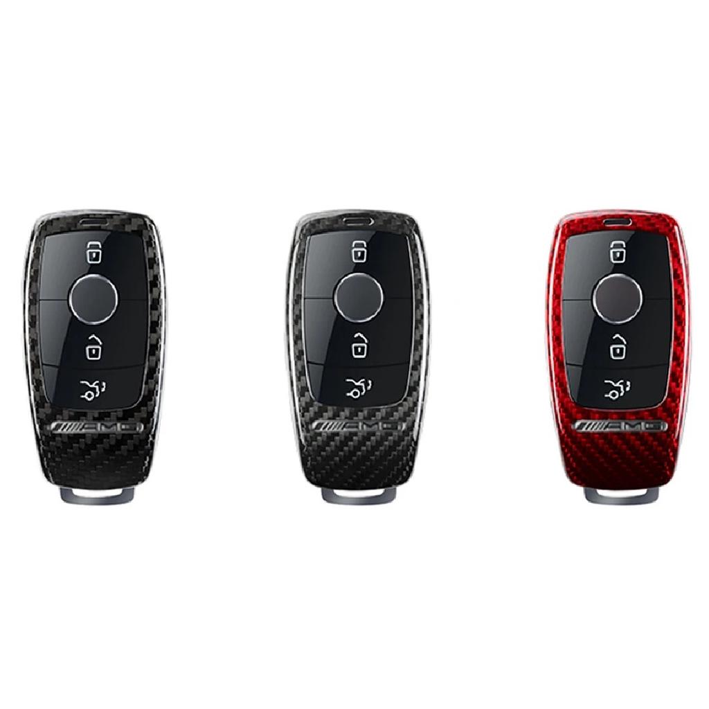 Carbon Fiber Key Cover Case Shell for Mercedes-Benz AMG A220 CLS Class E-Class E63S GLE 350 4Matic S-Class Remote Accessories