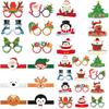 Christmas Party Paper Glasses And Hat Set For Holiday Photo Booth Decor
