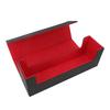 Card Storage Box Multipurpose PU Leather Large Capacity Magnetic Closure Card Deck Case for 400 Cards and Above Black