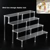 1 Sæt Trapezformede Blinde Bokse Opbevaringshylde 20cm 1-4 Lag Akryl Display Stand Til Cupcake Parfume Dukke Holdbar Display Rack