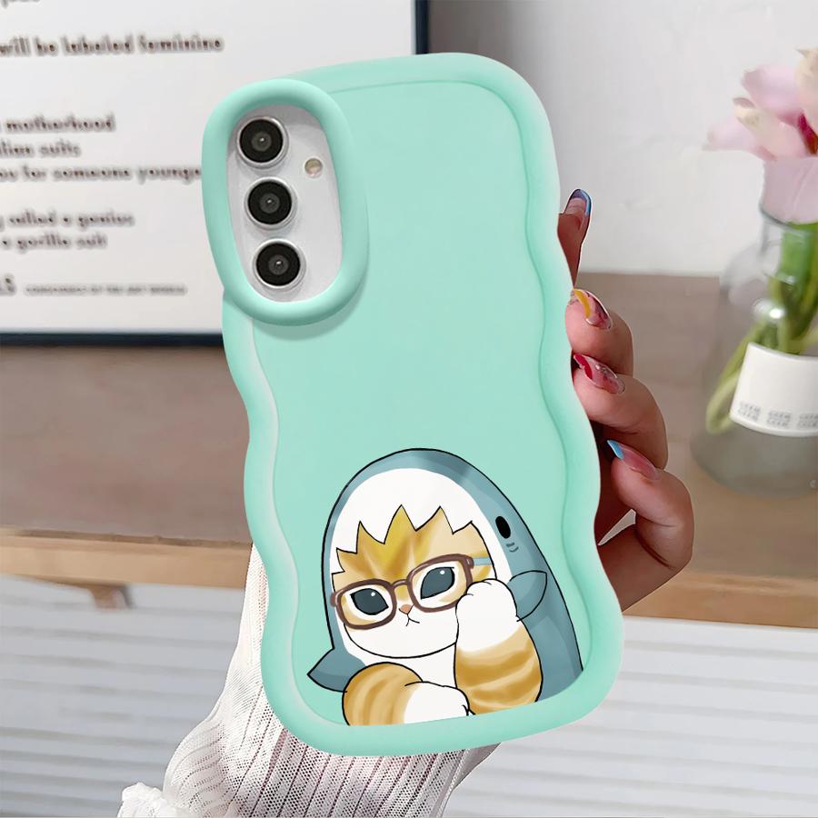 Soft Phone Cover Case for Samsung Galaxy A12 A11 A15 A14 A13 A21s A52 A16 A23 A53 A22 A33 A03 A05 A06 A04 Shark Cat