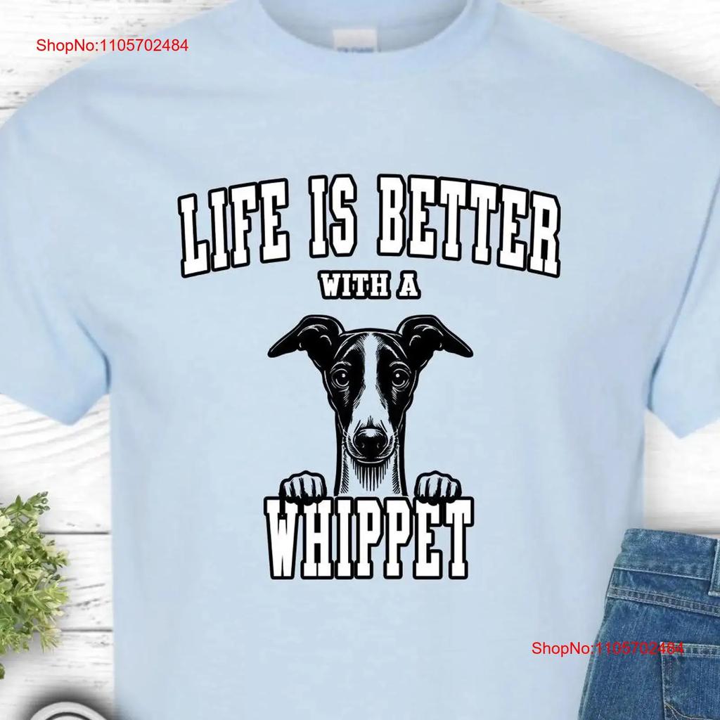 Whippet dog Mom T Shirt dad vintage Washed Breathable homme streetwear designer clothes Unisex graphic Comfortable Stretched