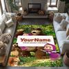 Masha Bear Personalized Text Area Rug Suitable for Hallway Entryway Foyer Balcony Antislip Carpet Office Home Decor Birthday/Christmas Gift