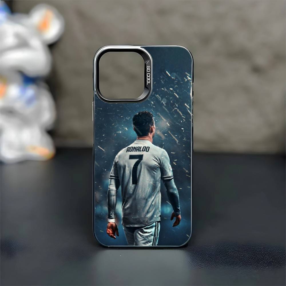 Football C-Cristiano R-Ronaldo C-CR7 Phone Case For iPhone17,16,15,14,13,12,11 Plus,Pro Max Black Matte Shockproof Cover iPhone12PRO