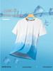 Camiseta de Verano para Hombre con Degradado de Seda Helada de Secado Rápido - Transpirable, Casual, Moderna, Manga Corta, Ropa Deportiva
