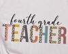 Fourth Grade Teacher, Teachers Tshirt, Teachers Shirt, Fun Tshirt, Gift for Her, Leopard Pattern
