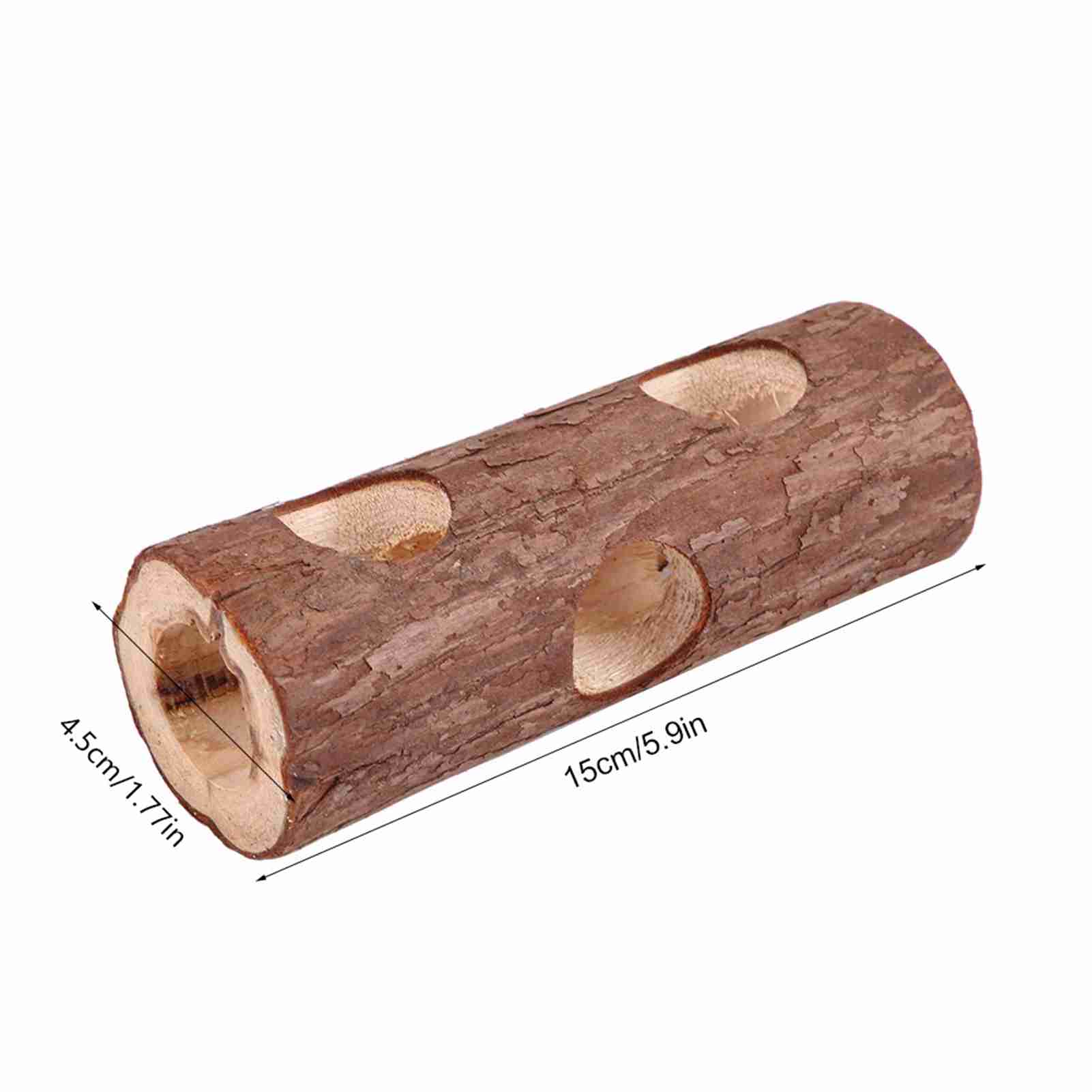 

Wooden Hamster Tunnel Versatile Animal Exercise Tube Chew Toy for Rabbit Ferret Hamster Guinea Pig