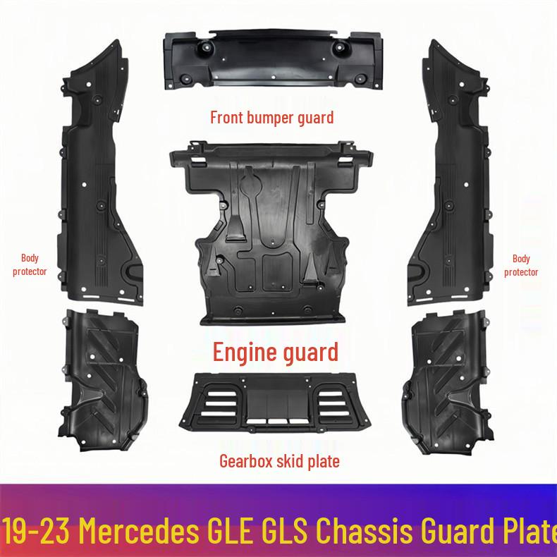 Kompatible Schutzplatte für Mercedes GLE350 GLS450 Getriebe, Transmission, Frontstoßstange, Motor und Fahrgestell.