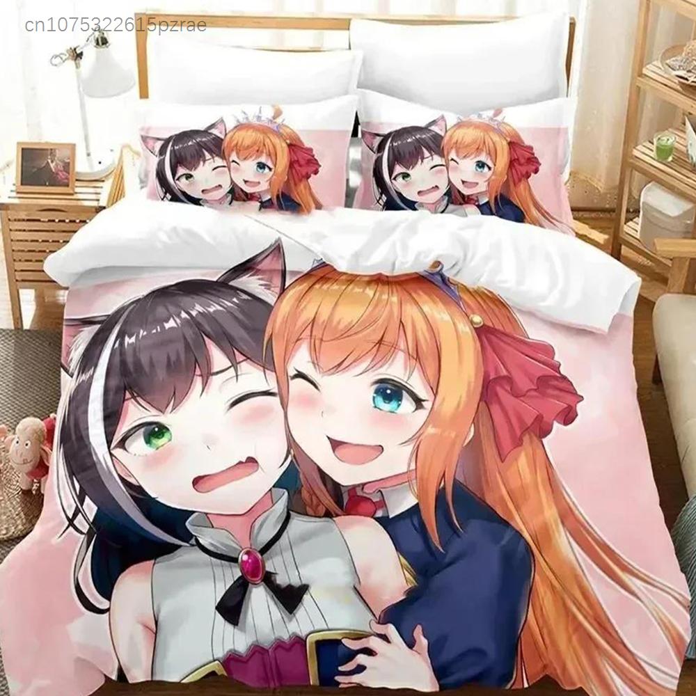 Anime Game Princess Connect! ReDive Bedding Set Duvet Cover Bed Set Quilt Cover Pillowcase Comforter King Queen Sizes Boys Adult