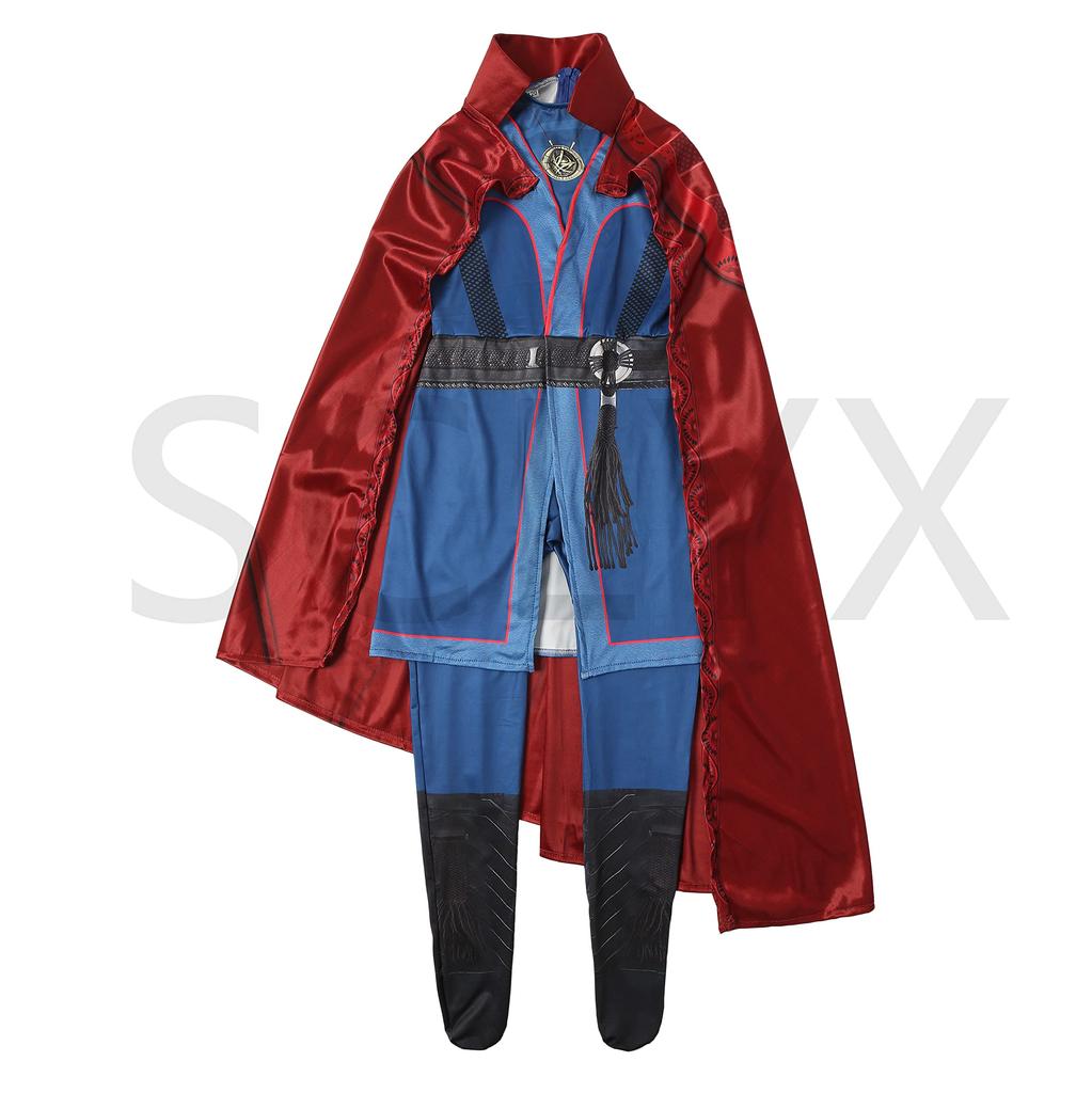SCLYX Doctor Strange Cosplay Kostüm für Jungen, Cooles Halloween-Kostüm für Veranstaltungen, Partys und Kulturfestivals, #22119 (Höhe 130cm)